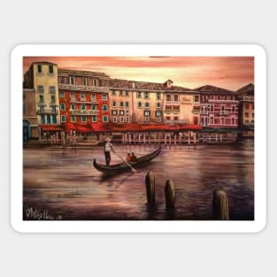 Venice At Sunset Sticker